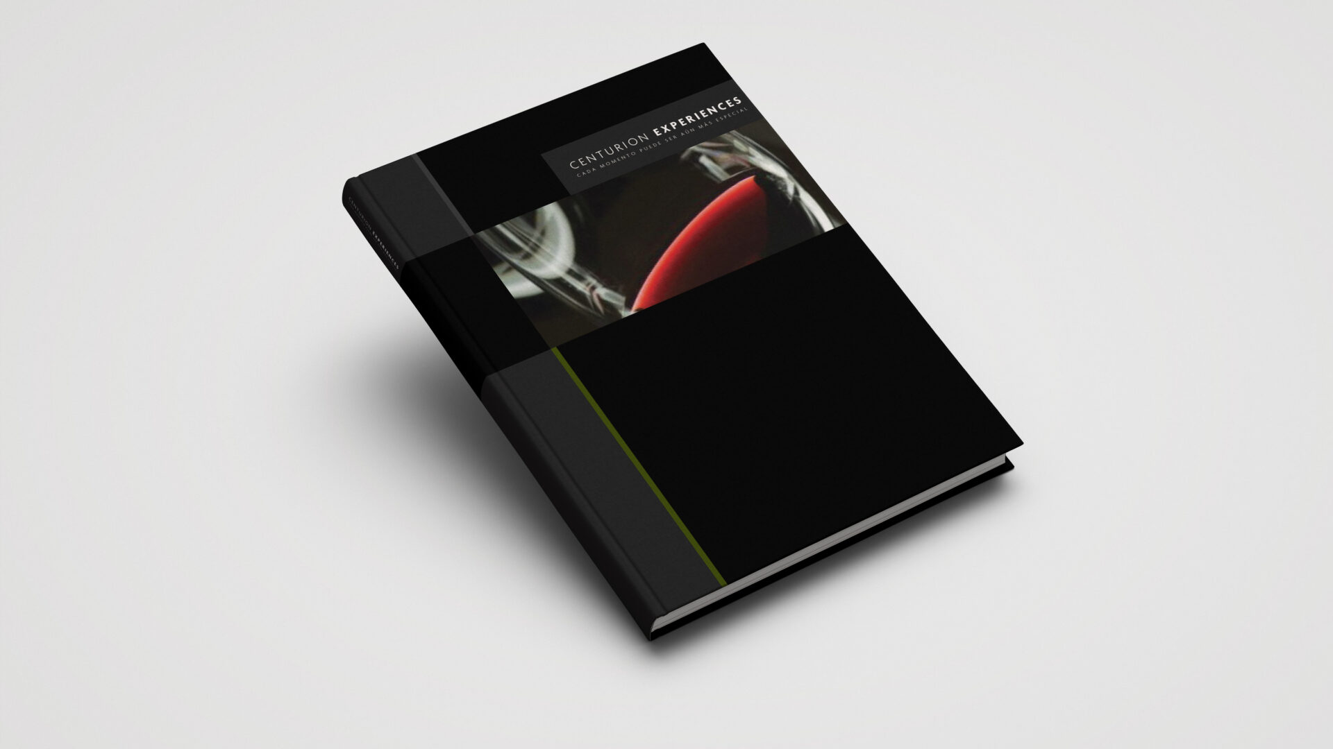 Edición Centurion Experiences del Black Book de American Express Centurion Card, por Carbono Agencia de Branding, sobre fondo blanco.