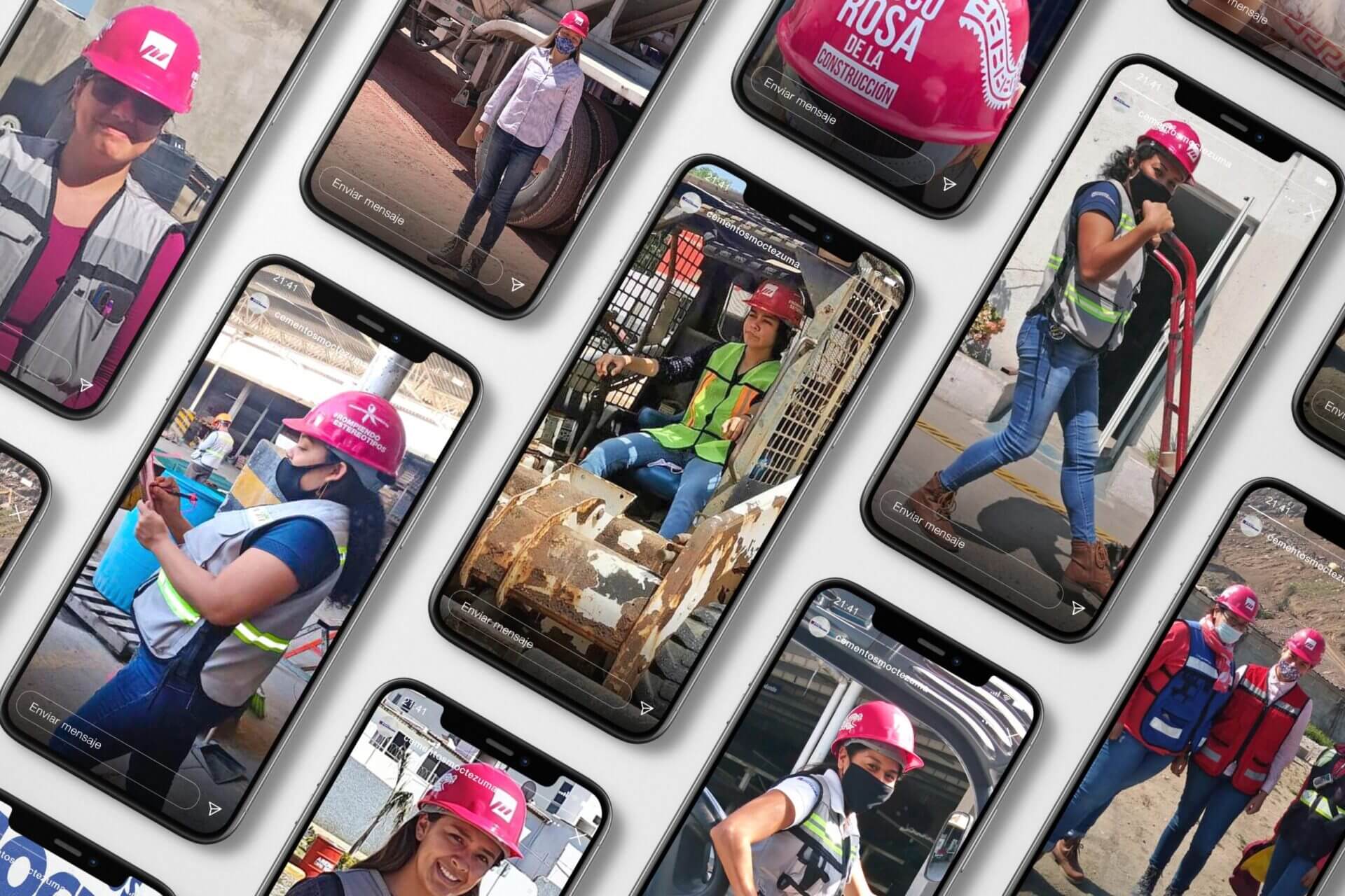 Reels Publicidad de campaña Casco Rosa para Cementos Moctezuma por Carbono Agencia.