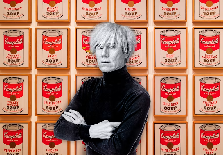 Branding de Carbono Agencia inspirado en Andy Warhol, con una estética pop y creativa.